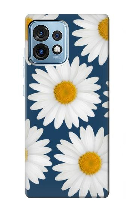 S3009 Daisy bleu Etui Coque Housse pour Motorola Edge+ (2023), X40, X40 Pro, Edge 40 Pro