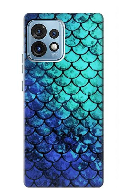 S3047 Vert Sirène écailles de poisson Etui Coque Housse pour Motorola Edge+ (2023), X40, X40 Pro, Edge 40 Pro