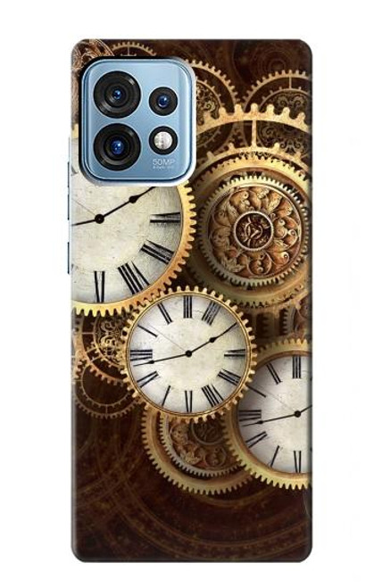 S3172 Horloge or Etui Coque Housse pour Motorola Edge+ (2023), X40, X40 Pro, Edge 40 Pro