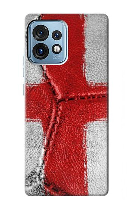 S3316 Angleterre Drapeau graphique Football Millésime Etui Coque Housse pour Motorola Edge+ (2023), X40, X40 Pro, Edge 40 Pro