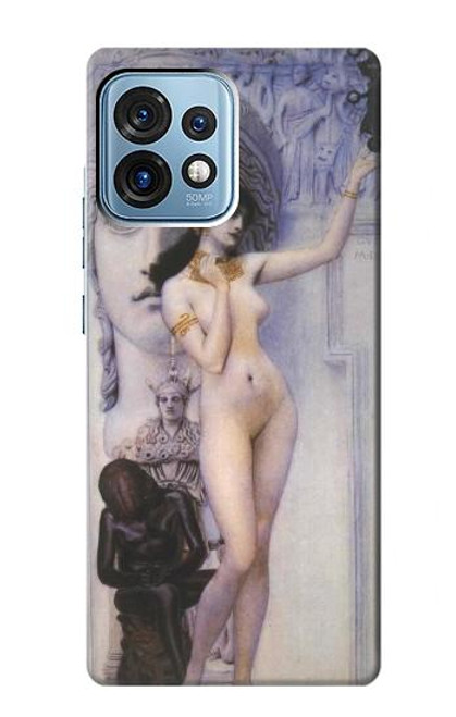 S3353 Gustav Klimt Allégorie de la sculpture Etui Coque Housse pour Motorola Edge+ (2023), X40, X40 Pro, Edge 40 Pro