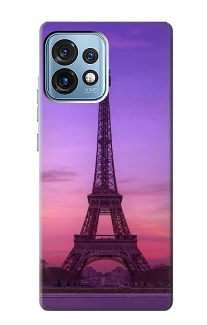 S3447 Paris Eiffel Le coucher du soleil Etui Coque Housse pour Motorola Edge+ (2023), X40, X40 Pro, Edge 40 Pro