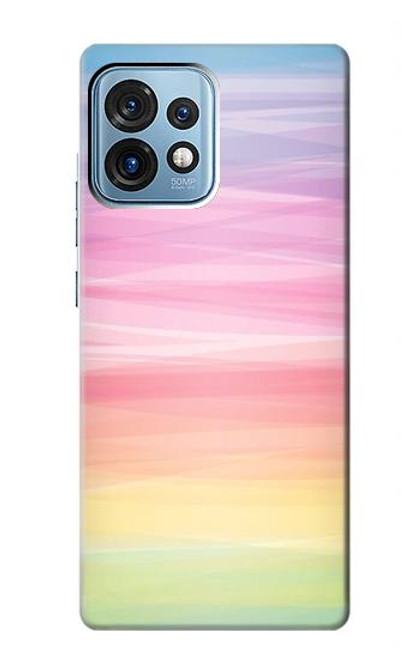 S3507 Coloré Arc-en-ciel pastel Etui Coque Housse pour Motorola Edge+ (2023), X40, X40 Pro, Edge 40 Pro