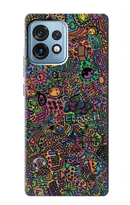 S3815 Art psychédélique Etui Coque Housse pour Motorola Edge+ (2023), X40, X40 Pro, Edge 40 Pro