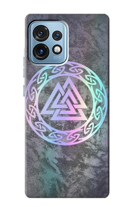 S3833 Valknut Odin Wotans Noeud Hrungnir Coeur Etui Coque Housse pour Motorola Edge+ (2023), X40, X40 Pro, Edge 40 Pro