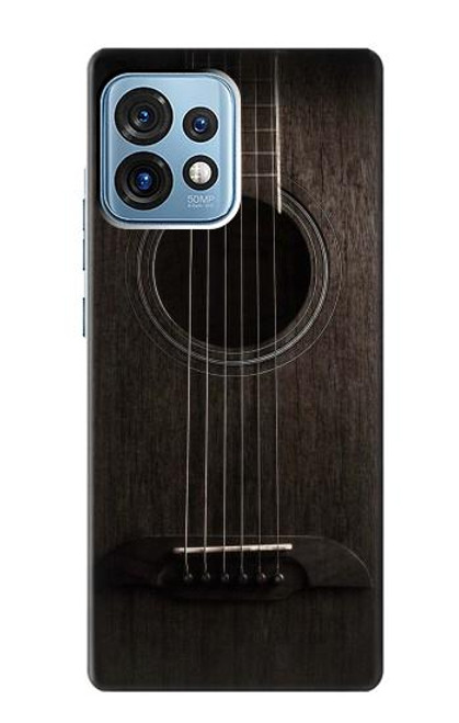 S3834 Guitare noire Old Woods Etui Coque Housse pour Motorola Edge+ (2023), X40, X40 Pro, Edge 40 Pro