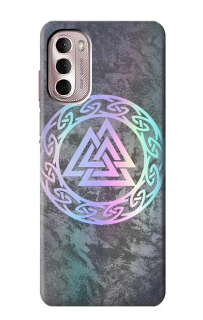 S3833 Valknut Odin Wotans Noeud Hrungnir Coeur Etui Coque Housse pour Motorola Moto G Stylus 4G (2022)