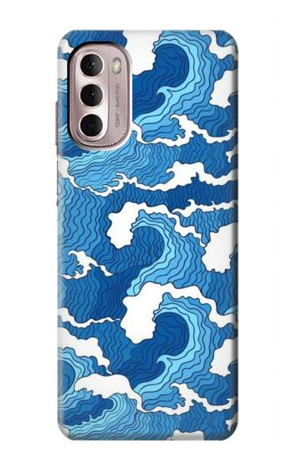 S3901 Vagues esthétiques de l'océan de tempête Etui Coque Housse pour Motorola Moto G Stylus 4G (2022)
