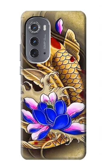 S1604 Carpe Koi poisson japonais Tatouage Etui Coque Housse pour Motorola Edge (2022)