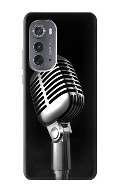 S1672 Rétro Musique Jazz Microphone Etui Coque Housse pour Motorola Edge (2022)