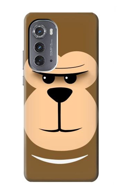 S2721 Mignon grincheux Singe Dessin animé Etui Coque Housse pour Motorola Edge (2022)