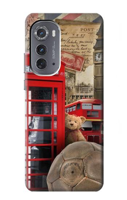 S3856 Vintage Londres Britannique Etui Coque Housse pour Motorola Edge (2022)
