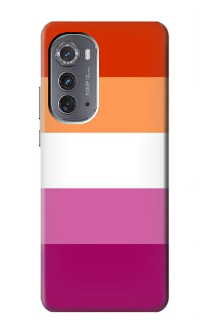 S3887 Drapeau de la fierté lesbienne Etui Coque Housse pour Motorola Edge (2022)