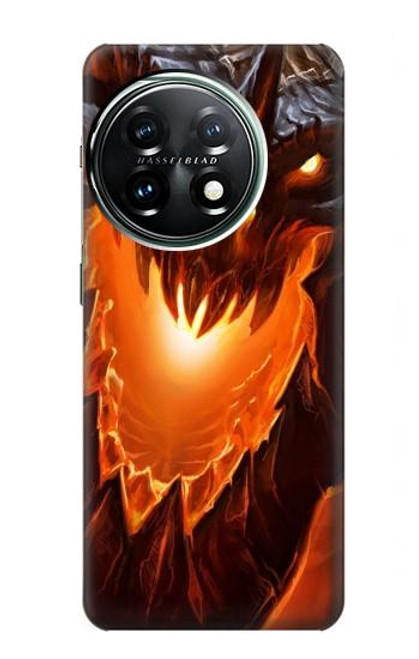 S0414 Dragon de feu Etui Coque Housse pour OnePlus 11
