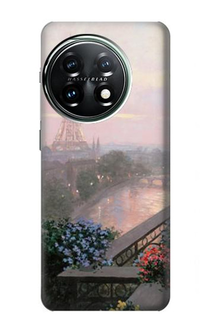 S1443 Terrasse à Paris Eifel Etui Coque Housse pour OnePlus 11
