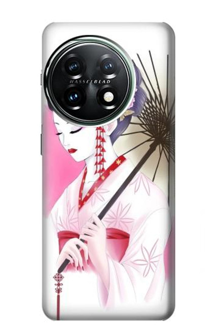 S2579 Traditionnelle japonaise Geisha Kimono Etui Coque Housse pour OnePlus 11