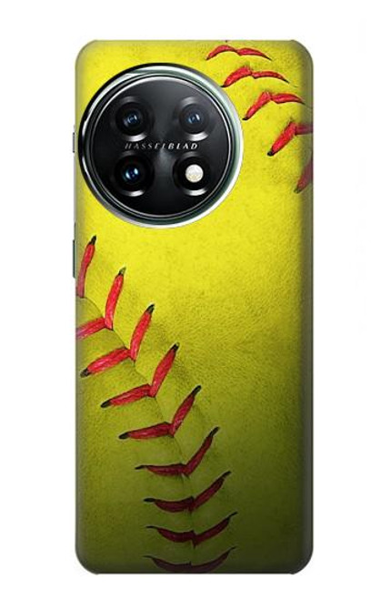 S3031 Softball balle jaune Etui Coque Housse pour OnePlus 11