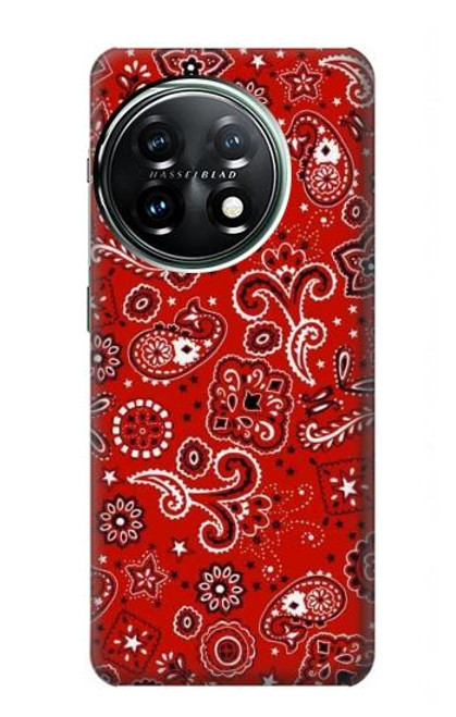 S3354 Rouge classique Bandana Etui Coque Housse pour OnePlus 11