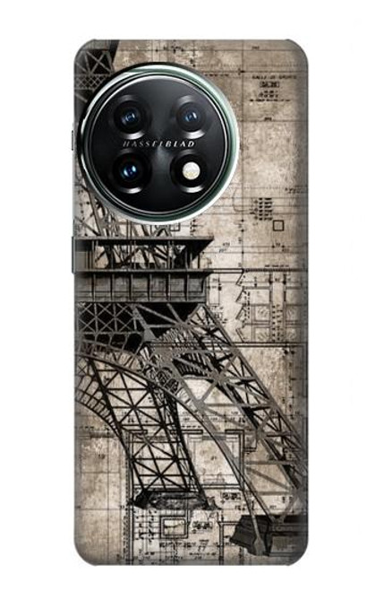 S3416 Plan Tour Eiffel Etui Coque Housse pour OnePlus 11