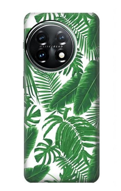 S3457 Papier Palm Monstera Etui Coque Housse pour OnePlus 11