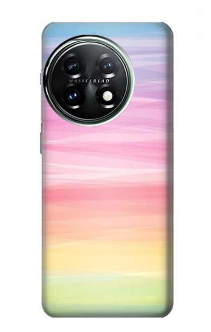 S3507 Coloré Arc-en-ciel pastel Etui Coque Housse pour OnePlus 11
