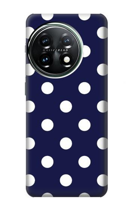 S3533 Bleu à pois Etui Coque Housse pour OnePlus 11