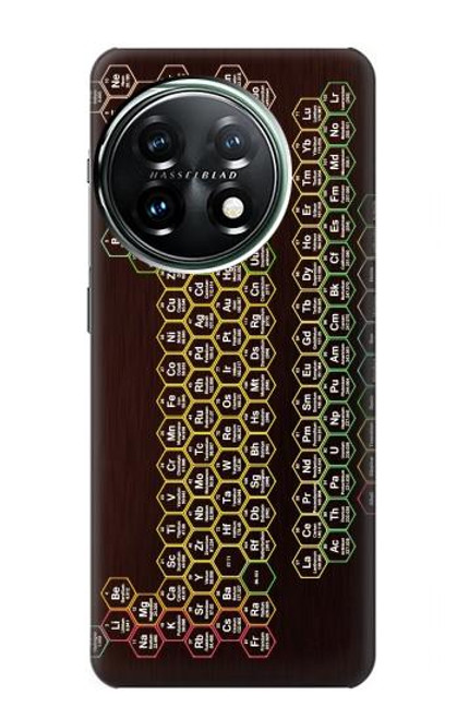 S3544 Néon Honeycomb Tableau périodique Etui Coque Housse pour OnePlus 11