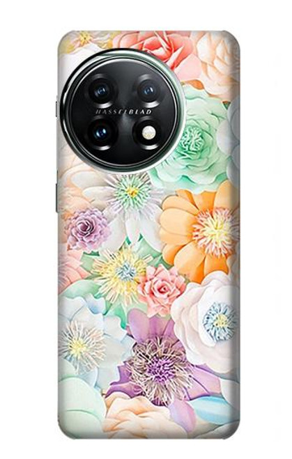 S3705 Fleur florale pastel Etui Coque Housse pour OnePlus 11