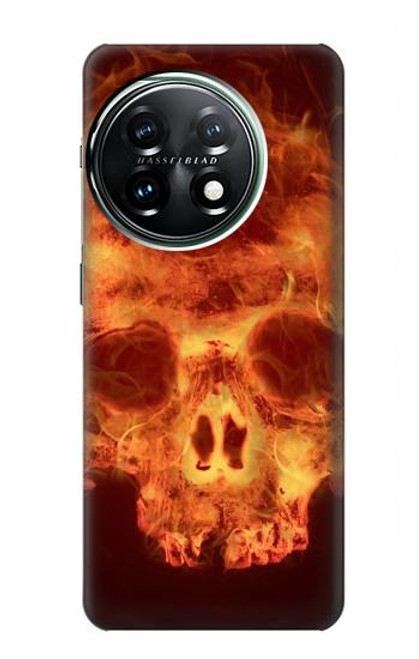 S3881 Crâne de feu Etui Coque Housse pour OnePlus 11