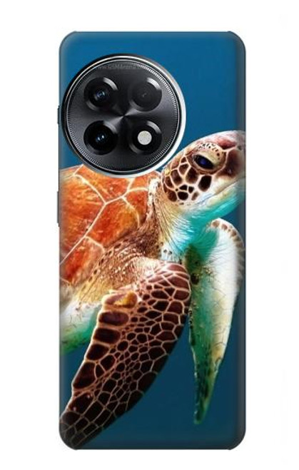 S3497 Vert tortue de mer Etui Coque Housse pour OnePlus 11R