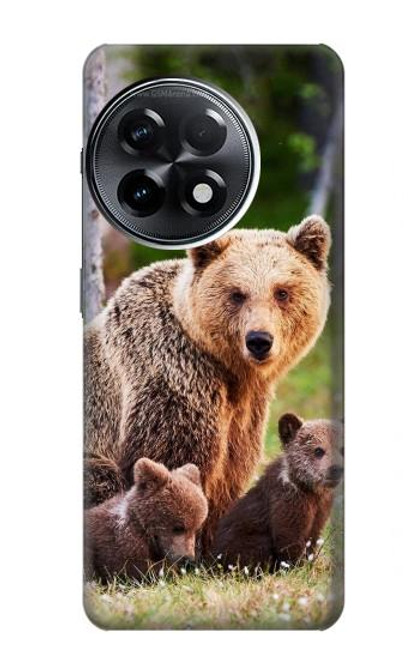 S3558 Famille d'ours Etui Coque Housse pour OnePlus 11R