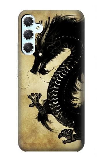 S1482 Peinture Noir dragon Etui Coque Housse pour Samsung Galaxy A34 5G