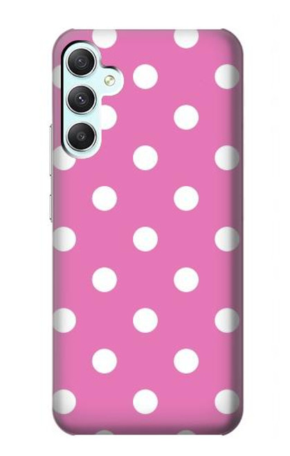 S2358 Rose à pois Etui Coque Housse pour Samsung Galaxy A34 5G