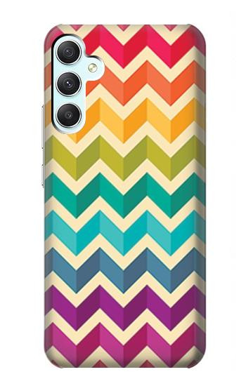 S2362 Arc en ciel coloré Shavron Zig zag Etui Coque Housse pour Samsung Galaxy A34 5G