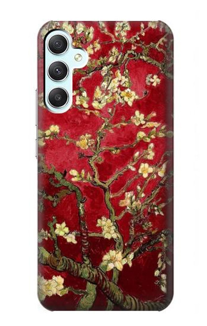 S2414 Rouge Fleur amandier Van Gogh Etui Coque Housse pour Samsung Galaxy A34 5G