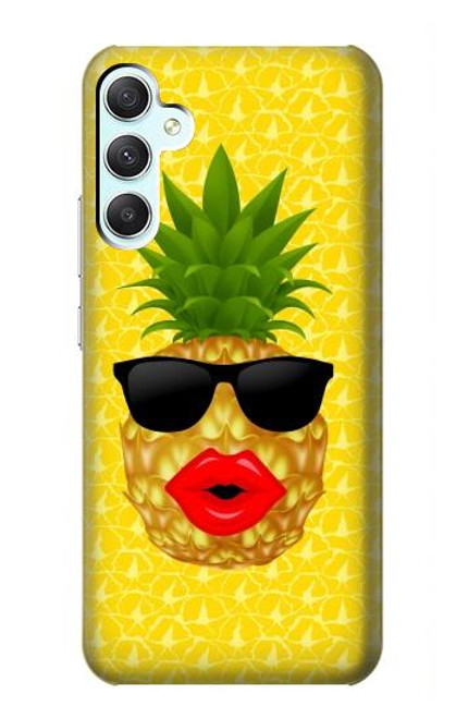 S2443 Baiser drôle d'ananas Lunettes de soleil Etui Coque Housse pour Samsung Galaxy A34 5G