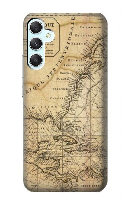 S2506 Explorer Amérique du Nord Carte Etui Coque Housse pour Samsung Galaxy A34 5G