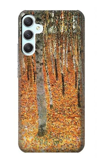 S3380 Gustav Klimt Bouleau Forêt Etui Coque Housse pour Samsung Galaxy A34 5G
