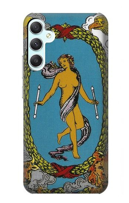 S3746 Carte de tarot le monde Etui Coque Housse pour Samsung Galaxy A34 5G