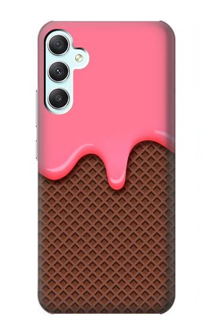 S3754 Cornet de crème glacée à la fraise Etui Coque Housse pour Samsung Galaxy A34 5G