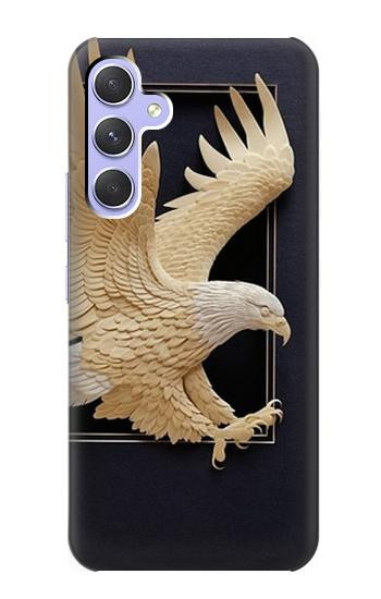 S1383 Sculpture papier Aigle Etui Coque Housse pour Samsung Galaxy A54 5G
