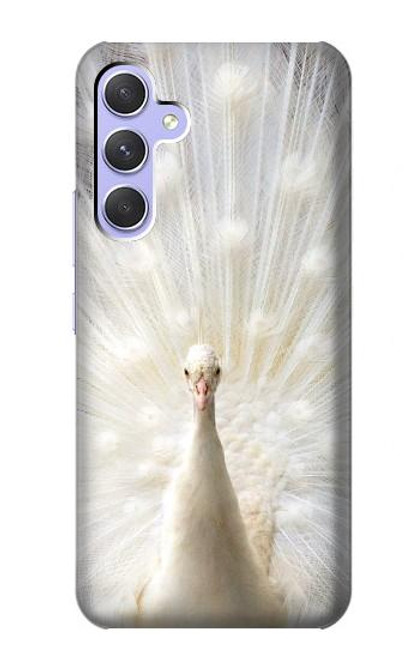 S1980 blanc Paon Etui Coque Housse pour Samsung Galaxy A54 5G