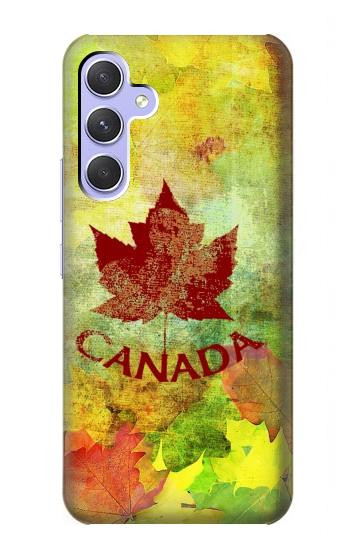 S2523 Canada Feuille d'érable d'automne Etui Coque Housse pour Samsung Galaxy A54 5G