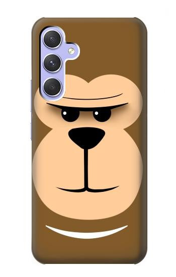S2721 Mignon grincheux Singe Dessin animé Etui Coque Housse pour Samsung Galaxy A54 5G