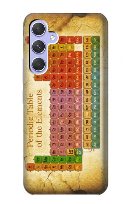 S2934 Millésimé Tableau périodique des éléments Etui Coque Housse pour Samsung Galaxy A54 5G