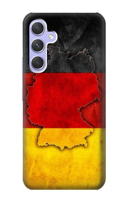 S2935 Allemagne Drapeau Carte Etui Coque Housse pour Samsung Galaxy A54 5G