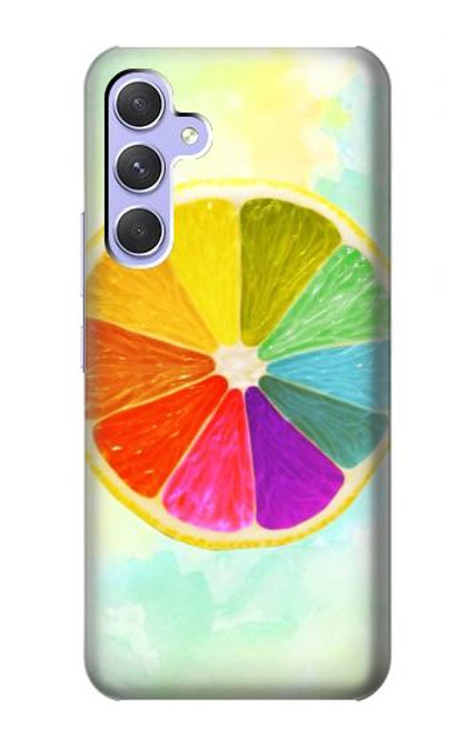 S3493 citron coloré Etui Coque Housse pour Samsung Galaxy A54 5G