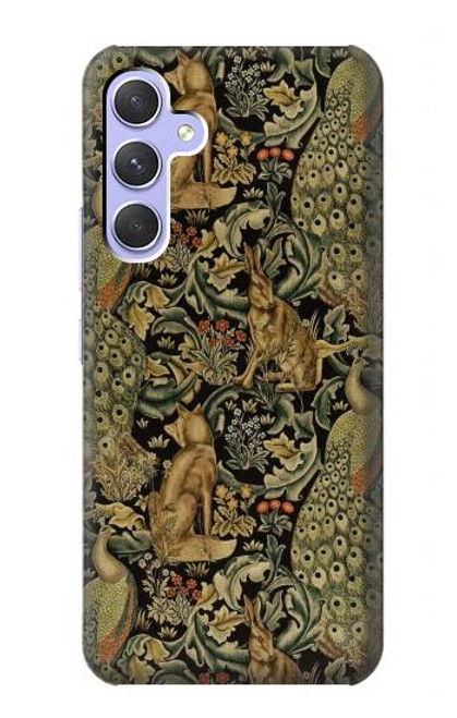 S3661 William Morris Forest Velvet Etui Coque Housse pour Samsung Galaxy A54 5G