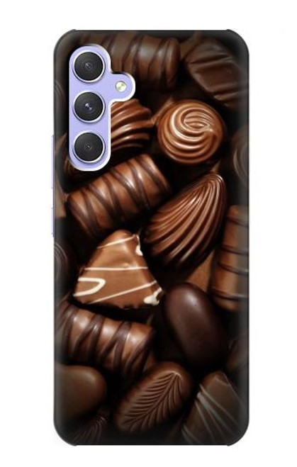 S3840 Amateurs de chocolat au lait au chocolat noir Etui Coque Housse pour Samsung Galaxy A54 5G