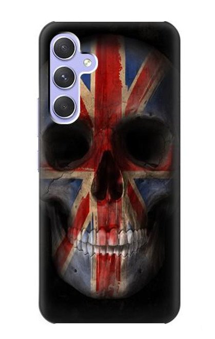 S3848 Crâne de drapeau du Royaume-Uni Etui Coque Housse pour Samsung Galaxy A54 5G